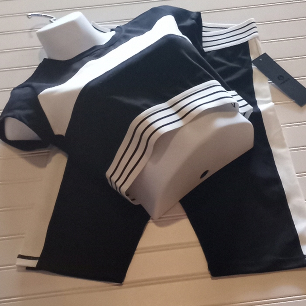 Mono B. Colorblock Activewear Shorts